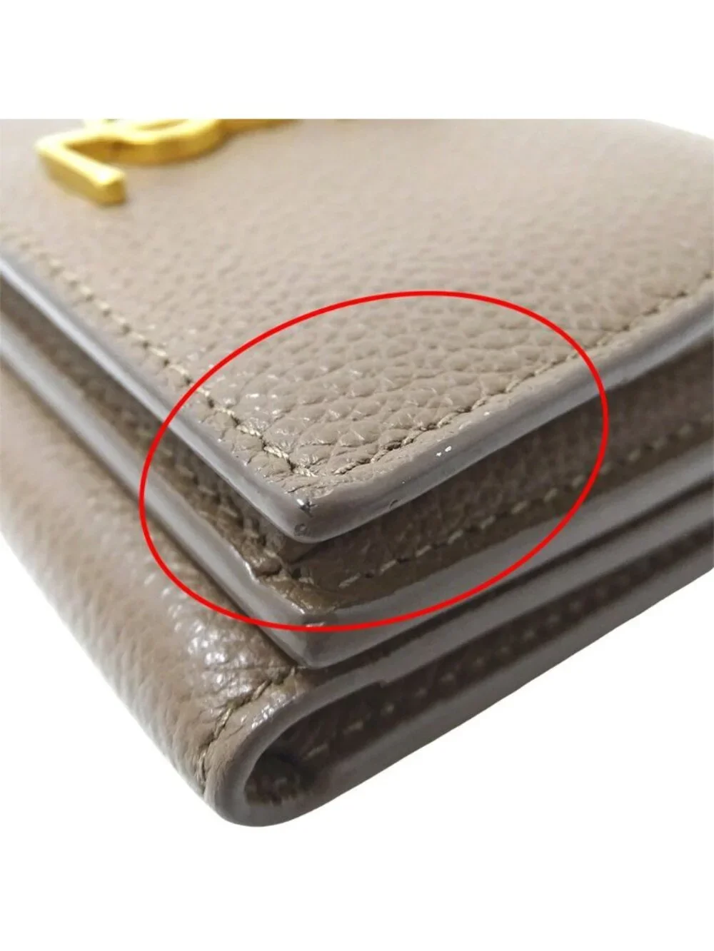 Saint Laurent Wallet Trifold Leather Top Logo Mini Small - Picture 13 of 13